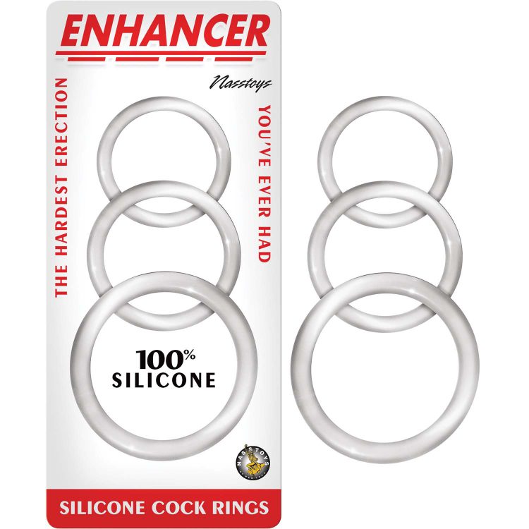 Enhancer Silicone Cockrings Clear 3057 Nasstoys